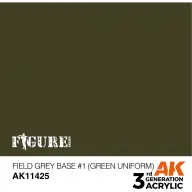 AK INTERACTIVE Figure Field Grey Base #1 (Green Uniform) szürke akrilfesték 17ml
