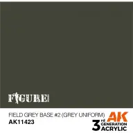 AK INTERACTIVE Figure Field Grey Base #2 (Grey Uniform) sötétszürke akrilfesték 17ml