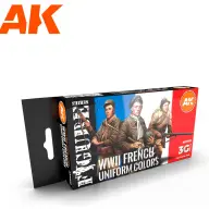 AK INTERACTIVE Figure French Uniform Colors akrilfesték készlet 6x 17ml
