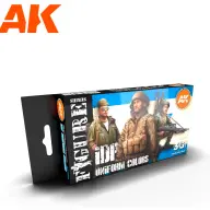 AK INTERACTIVE Figure IDF Uniform Colors akrilfesték készlet 6x 17ml