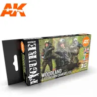 AK INTERACTIVE Figure Modern Woodland And Flecktarn Camouflages akrilfesték 6x 17ml