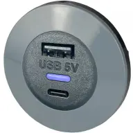 ALFATRONIX PVPro-ACFf dupla aljzatú USB Ladegerät Vorderseite Aufzeichnung