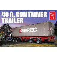 ROUND2 AMT 1/25 40 ft. Semi Container Trailer konténer szállítós kamion pótkocsi modell