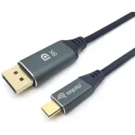 EQUIP USB 3.1 Type C DisplayPort 1.4 transformator Crno 1m 133421
