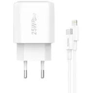 FONENG EU40 25W USB Wall Charger + USB Type C - Lightning cablu