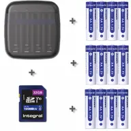 XTAR BC4 töltő + 12 x AA 2000mAh 1.5V Li-ion akkumulátor + 32 GB SD kártya