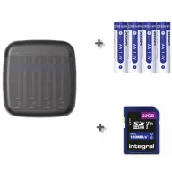 XTAR BC4 töltő + 4 x AA 2000mAh 1.5V Li-ion akkumulátor + 32 GB SD kártya