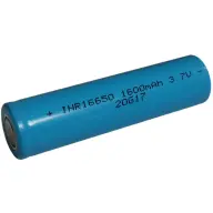 YUBO 16650 37V 1600 mAh Li-Ion túltöltés és polaritáscsere elleni védelem nélküli akkumulátor