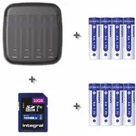 XTAR BC4 töltő + 8 x AA 2000mAh 1.5V Li-ion akkumulátor + 32 GB SD kártya