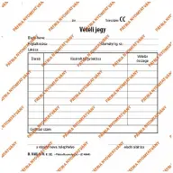 PATRIA B.VALL.9/V 140x140mm 50x2lapos "Vételi jegy" nyomtatvány