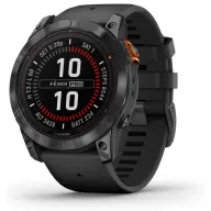 GARMIN Fenix 7X Pro Solar fekete-szilikon belt grey