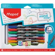 MAPED GraphPeps How to Mind Map Box Tűfilc készlet 0.4 mm 8 különböző szín