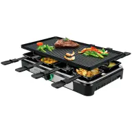 ADLER AD 6616 Raclette-Elektrogrill 1400 W schwarz / silber / Edelstahl