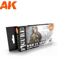 AK INTERACTIVE Figure WW2 US Army Uniforms akrilfesték készlet 6x 17ml