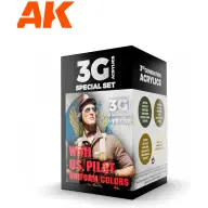 AK INTERACTIVE Figure WWII US Pilot Uniform Colors akrilfesték készlet 4x 17ml