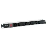 EQUIP 333310 Splitter 8 priză 1.8m negru cu comutator