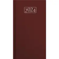 VICTORIA Chrono Pocket calendar with portrait layout (2024 year) burgundy