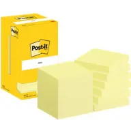 3M POSTIT Öntapadó jegyzettömb 76x76 mm 12x100 lap kanári sárga