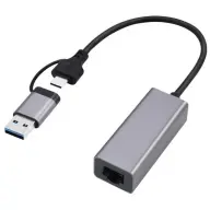 GEMBIRD A-USB3AC-LAN-01 USB-A-C 3.1 UTP transformator 1Gbps sivo