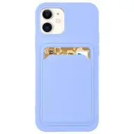 WOOZE Card Slot szilikon tok kártyatartóval Apple iPhone 15 Pro Max világoskék