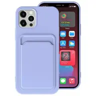 WOOZE Card Slot szilikon tok kártyatartóval Apple iPhone 15 Pro Max lila