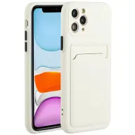 WOOZE Card Slot szilikon tok kártyatartóval Apple iPhone 15 Plus fehér