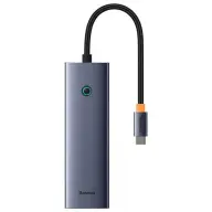 BASEUS 6-in-1 Hub UltraJoy Series v2 sivo
