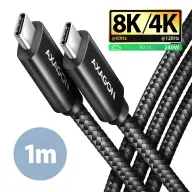 AXAGON USB 4.0 Type C Összekötő Fekete 1m BUCM4X-CM10AB