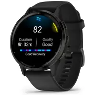 GARMIN Venu 3 fekete fekete szilikon szíjjal