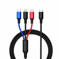 CELLECT USB Lightning + Micro USB + USB Type C adapter Črn 1.2m MDCU-3IN1-TYPEC