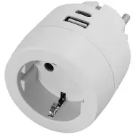 COMMEL 240-801 zidna utičnica 1x USB-A 1x USB-C bijela