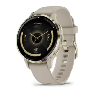 GARMIN Venu 3S francia szürke-krémarany szilikon szíjjal