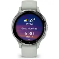 GARMIN Venu 3S ezüst-zsálya szilikon szíjjal