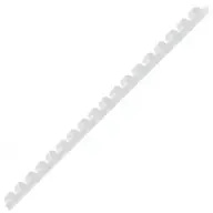 DELI DEL03844/25 Plastic binding spiral 8mm white 25 pcs