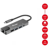 EQUIP 133489 USB-C 5 in1 Multifunction Adapter