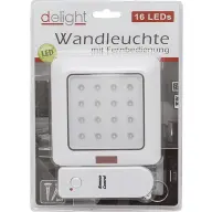 DELIGHT 20287 wall lamp with remote control battery-powered