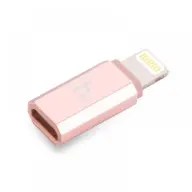 HOCO Lightning Micro USB Átalakító Rózsaszín 3cm HC025740