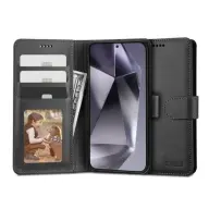TECH-PROTECT Wallet Book Oldalra nyíló bőrtok Samsung Galaxy S24 fekete