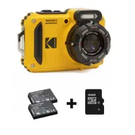 KODAK Pixpro WPZ2 vízálló/porálló/ütésálló digital camera yellow + 2pcs akku 16gb micro sd