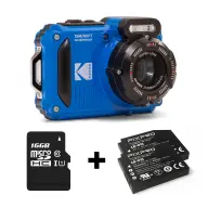 KODAK Pixpro WPZ2 vízálló/porálló/ütésálló digitális fényképezőgép kék + 2db akku 16gb micro sd