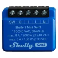 SHELLY Plus 1 Mini Gen3 egy circuit WiFi + Bluetooth releu inteligent