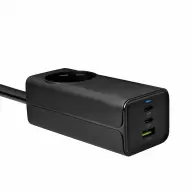AKYGA AK-CH-21 Extension cord 1x USB-A 2x USB-C 1.5m black