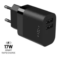 FIXED Dual USB Travel Charger 17W črn