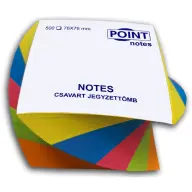 POINT C20530 Notepad 76x76mm twisted bright-coloured cube notepad