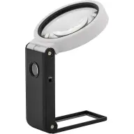 WEDO Povećalo 90mm preklopiti sa postoljem LED svjetlo crno-bijeli