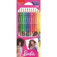 MAPED Barbie Színes ceruza készlet háromszögletű 12 szín