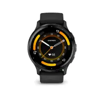 GARMIN Venu 3 fekete fekete bőr és szilikon szíjjal