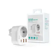 DEVIA Aljzat 2xUSB + Type-C 20W Auto Power Socket fehér