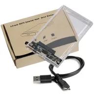 BLACKBIRD BH1506 BlackBird Külső Ház 2.5" SATA USB 3.0 átlátszó