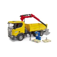 BRUDER Scania Super 560R flatbed truck loading arms